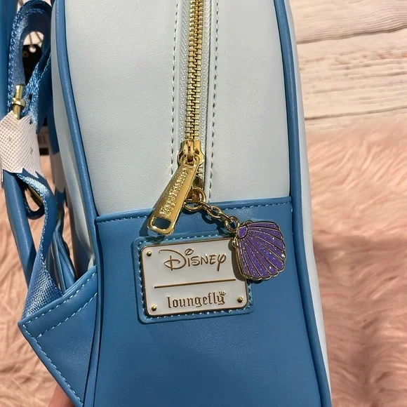 NWT Loungefly Little Mermaid Disney Stained Glass Mini Backpack - Picture 11 of 12